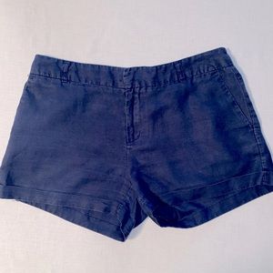 Size 6 Preowned Blue Linen Shorts 3” inseam slightly faded